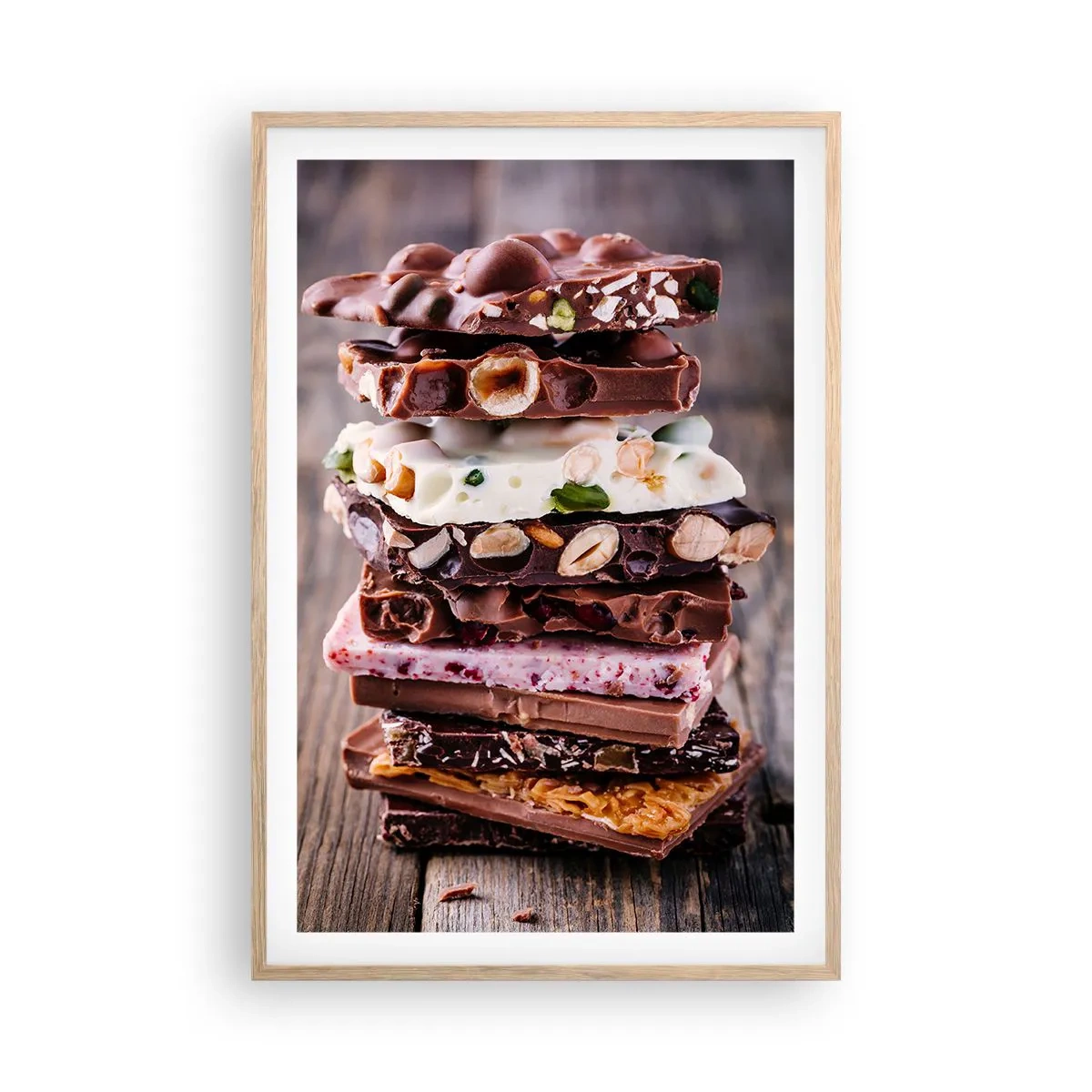 Poster in einem Rahmen aus heller Eiche - Entzückende Aussicht - 61x91 cm