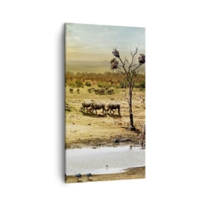 Bild auf Leinwand - Leinwandbild - Ein Fluss floss aus Eden ... - 45x80 cm