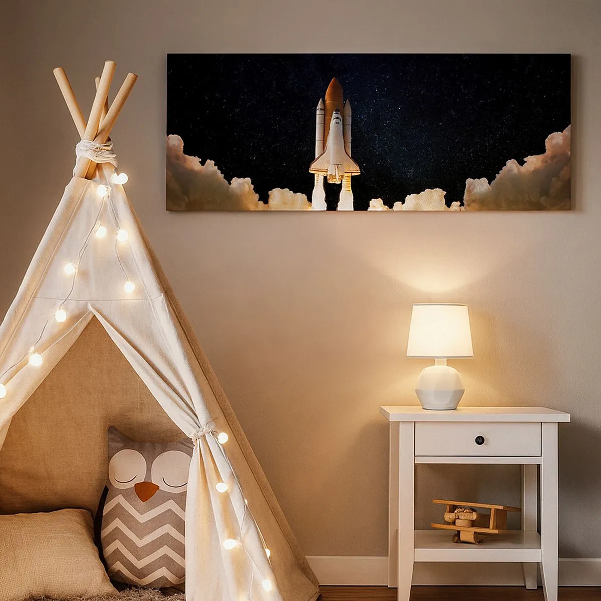 Bild auf Leinwand - Leinwandbild - Ad Astra! - 100x40 cm