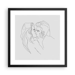 Poster in einem schwarzem Rahmen - Dieselbe Linie - 40x40 cm