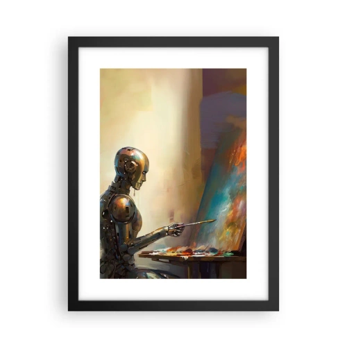 Poster in einem schwarzem Rahmen - Die Kunst der Zukunft - 30x40 cm