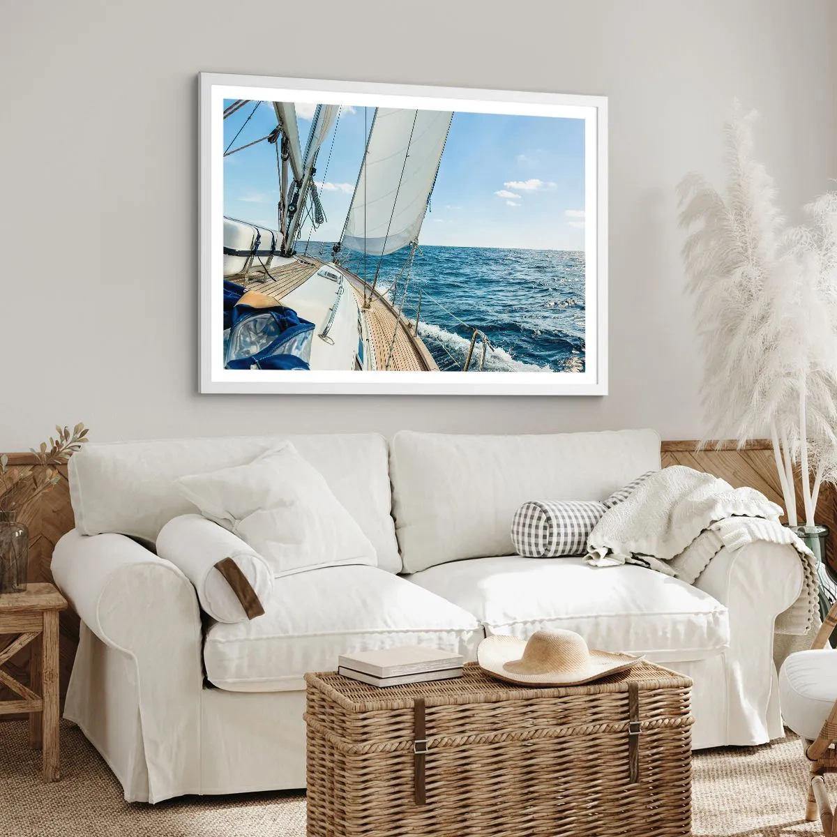 Poster in einem weißen Rahmen - Ahoi, Abenteuer - 50x40 cm