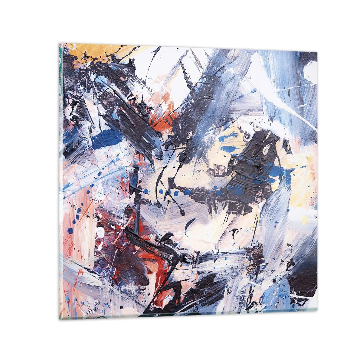 Glasbild - Bild auf glas - Verrückter Tanz der Abstraktion - 30x30 cm