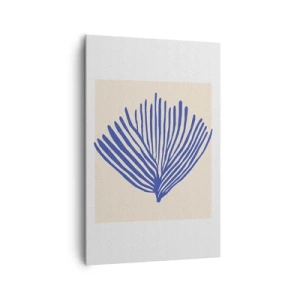 Bild auf Leinwand - Leinwandbild - Blauer Fächer - 80x120 cm