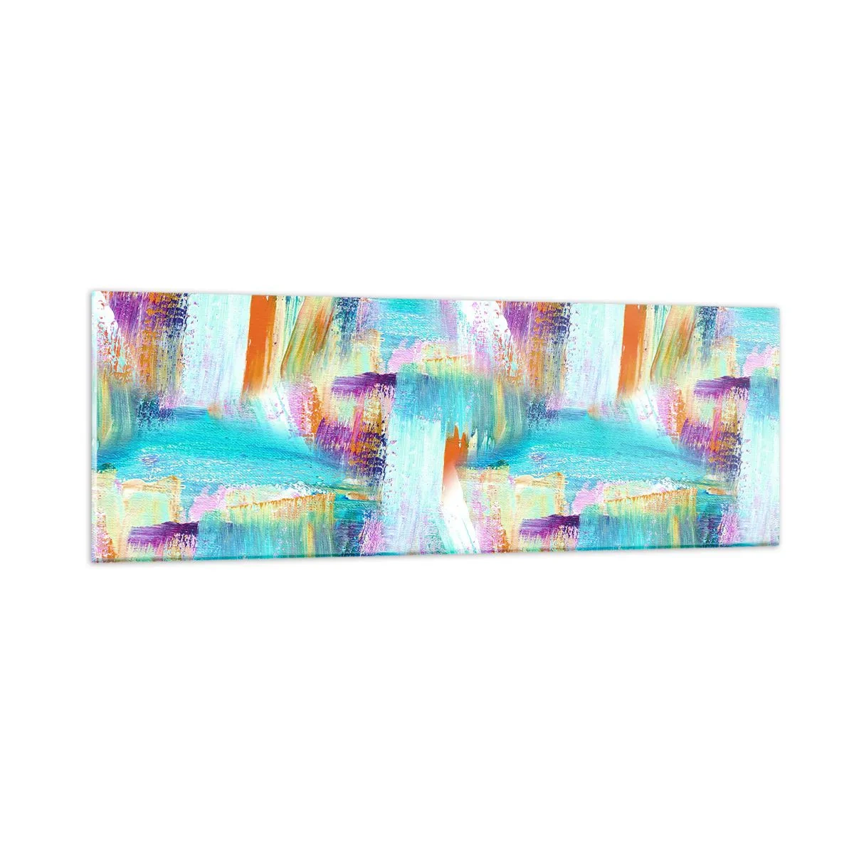 Glasbild - Bild auf glas - Fröhlicher Labyrinth-Liner - 90x30 cm