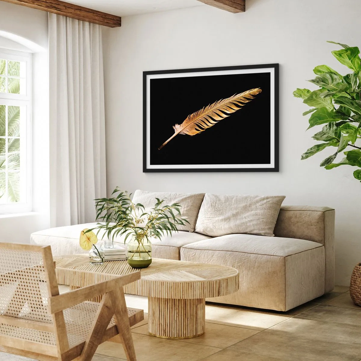 Poster in einem schwarzem Rahmen - Er hat ein ungewöhnliches Schreibtalent ... - 40x30 cm