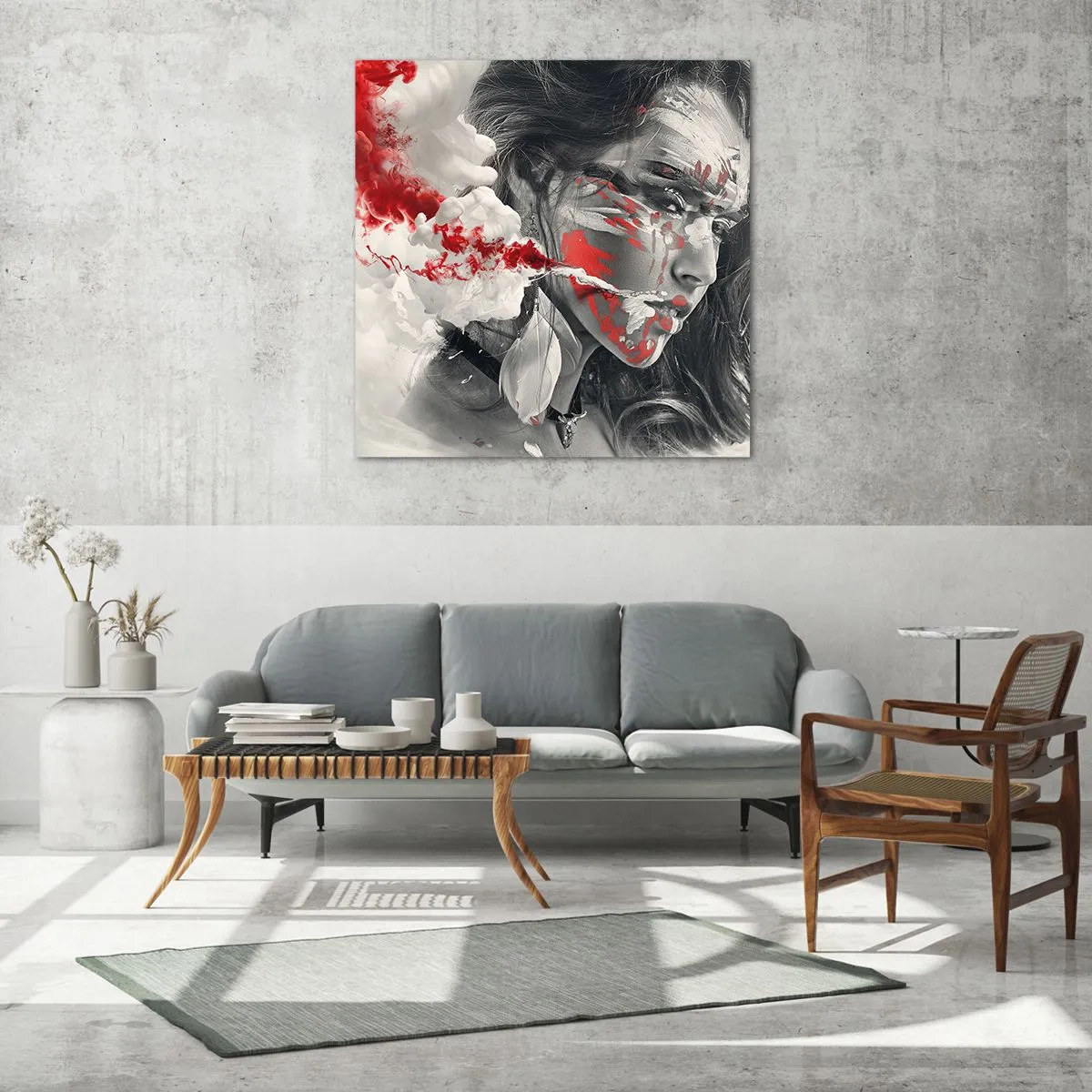 Glasbild - Bild auf glas - Im Dunst der Absurdität - 50x50 cm