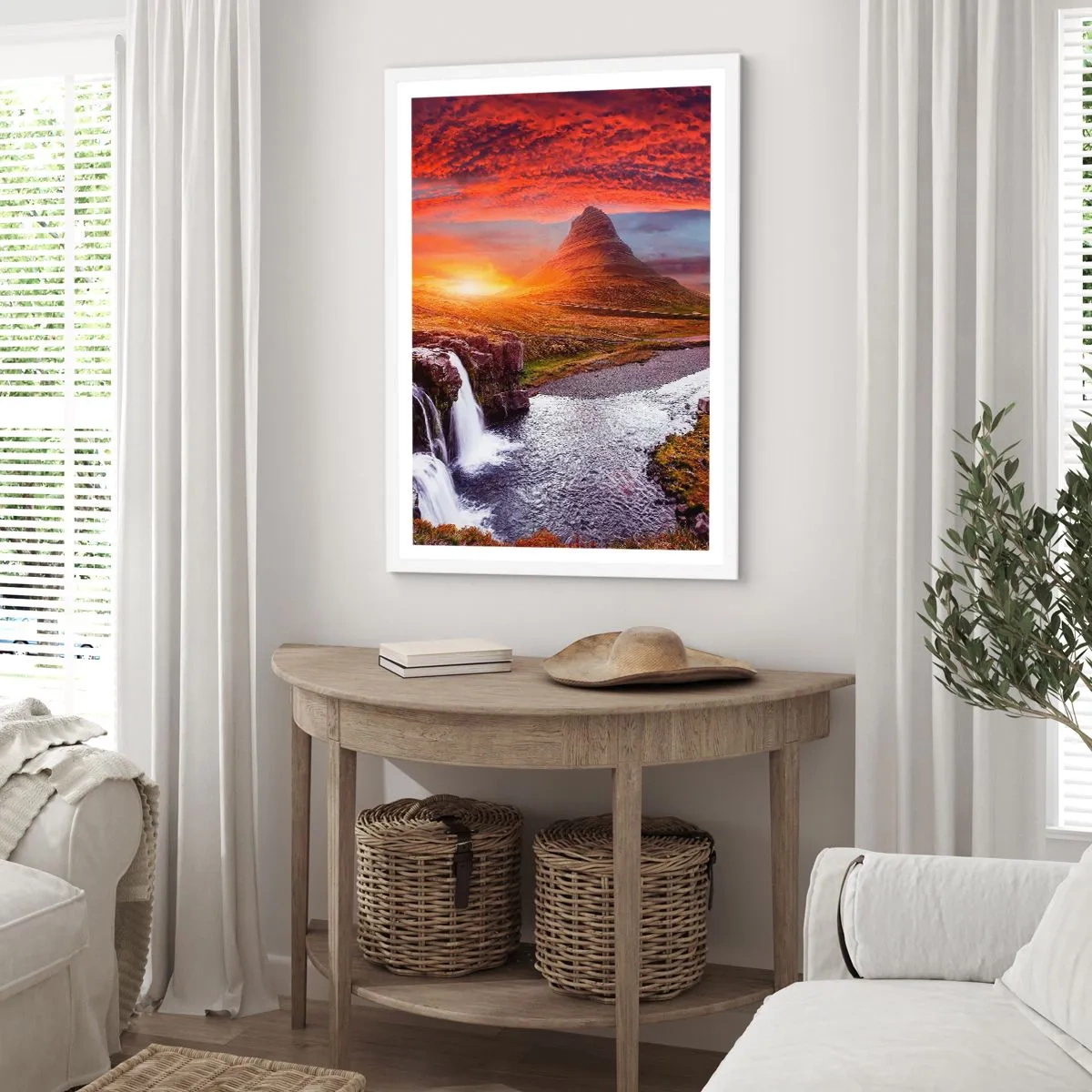 Poster in einem weißen Rahmen - Ein Blick auf Mittelerde - 30x40 cm