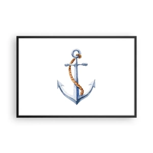 Poster in einem schwarzem Rahmen - Ahoi Abenteuer! - 91x61 cm