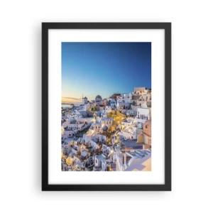 Poster in einem schwarzem Rahmen - Die Essenz des Griechischen - 30x40 cm