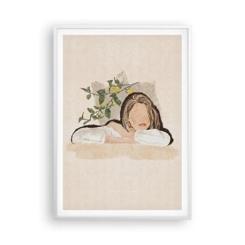 Poster in einem weißen Rahmen - Südländische Schönheit - 70x100 cm