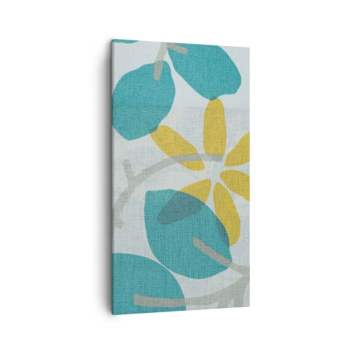 Bild auf Leinwand - Leinwandbild - Unter den azurblauen Blättern - 45x80 cm