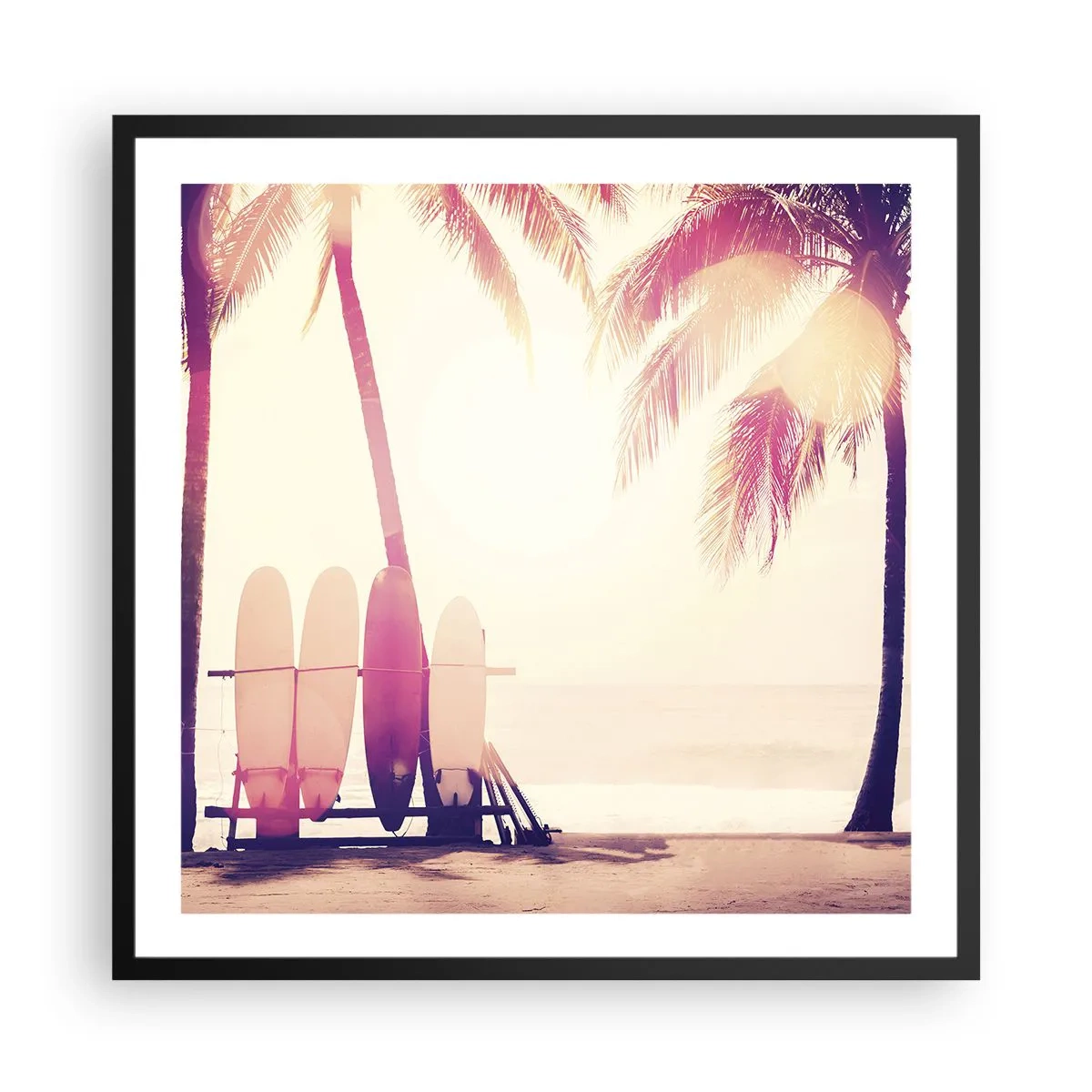 Poster in einem schwarzem Rahmen - Es wird ein toller Tag - 60x60 cm