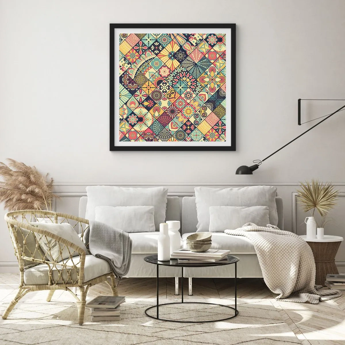 Poster in einem schwarzem Rahmen - marokkanische Atmosphäre - 50x50 cm