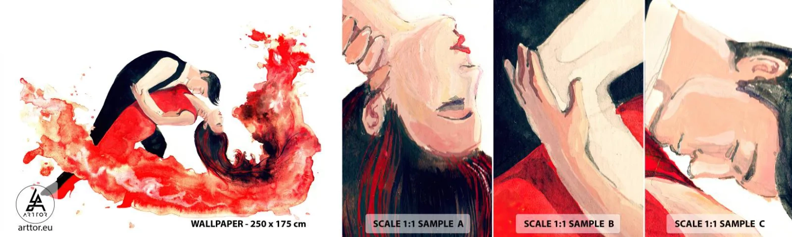 Fototapetenmuster Standard Eco - Tango - eine sinnliche Welle - Tanzen, Musik, Tänzer - 100x30 cm