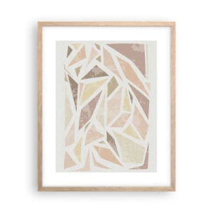 Poster in einem Rahmen aus heller Eiche - Buntglas-Komposition - 40x50 cm