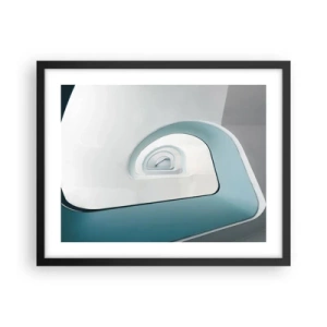 Poster in einem schwarzem Rahmen - Bis zum Ende des Blaus - 50x40 cm