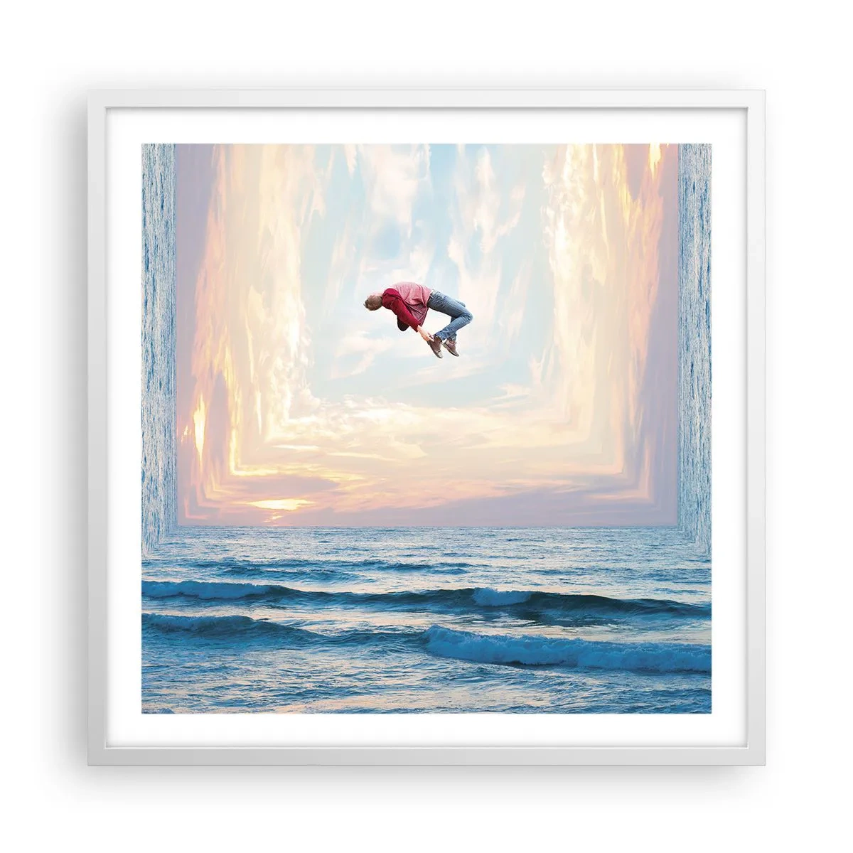 Poster in einem weißen Rahmen - In eine andere Dimension - 60x60 cm