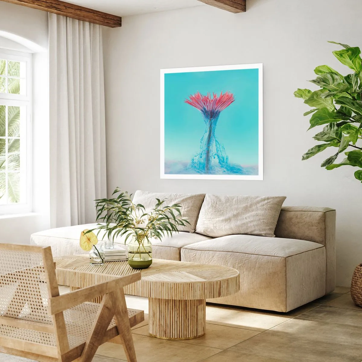 Poster - In einer belebenden Umarmung - 30x30 cm