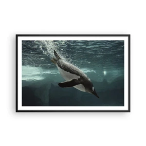 Poster in einem schwarzem Rahmen - Willkommen in meiner Welt - 91x61 cm