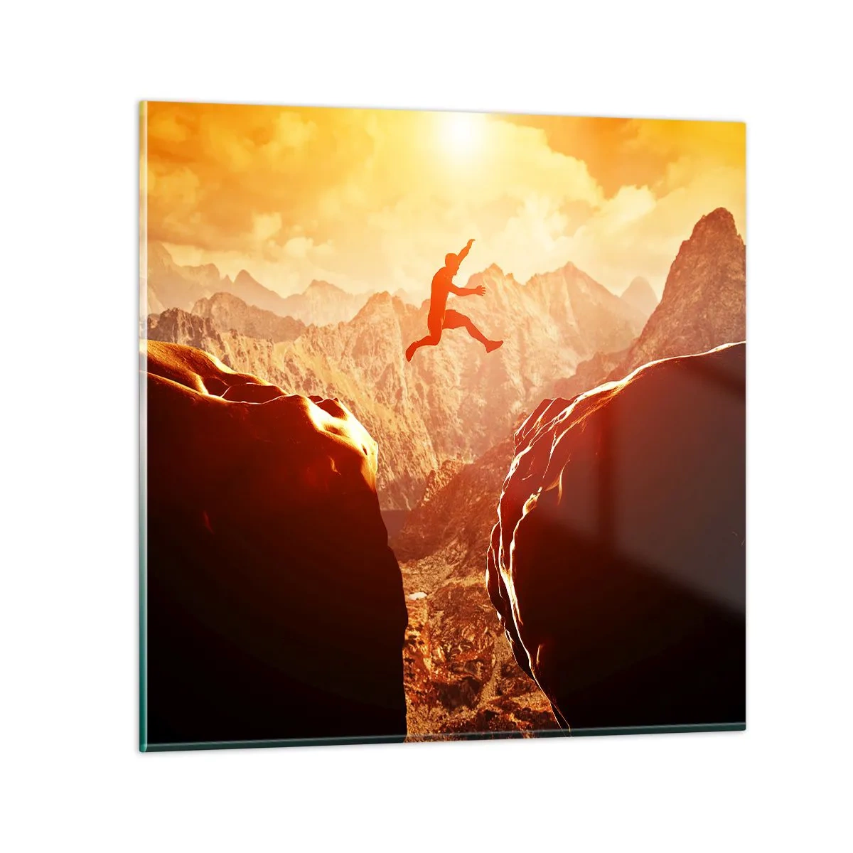 Glasbild - Bild auf glas - Grenzen überschreiten - 70x70 cm