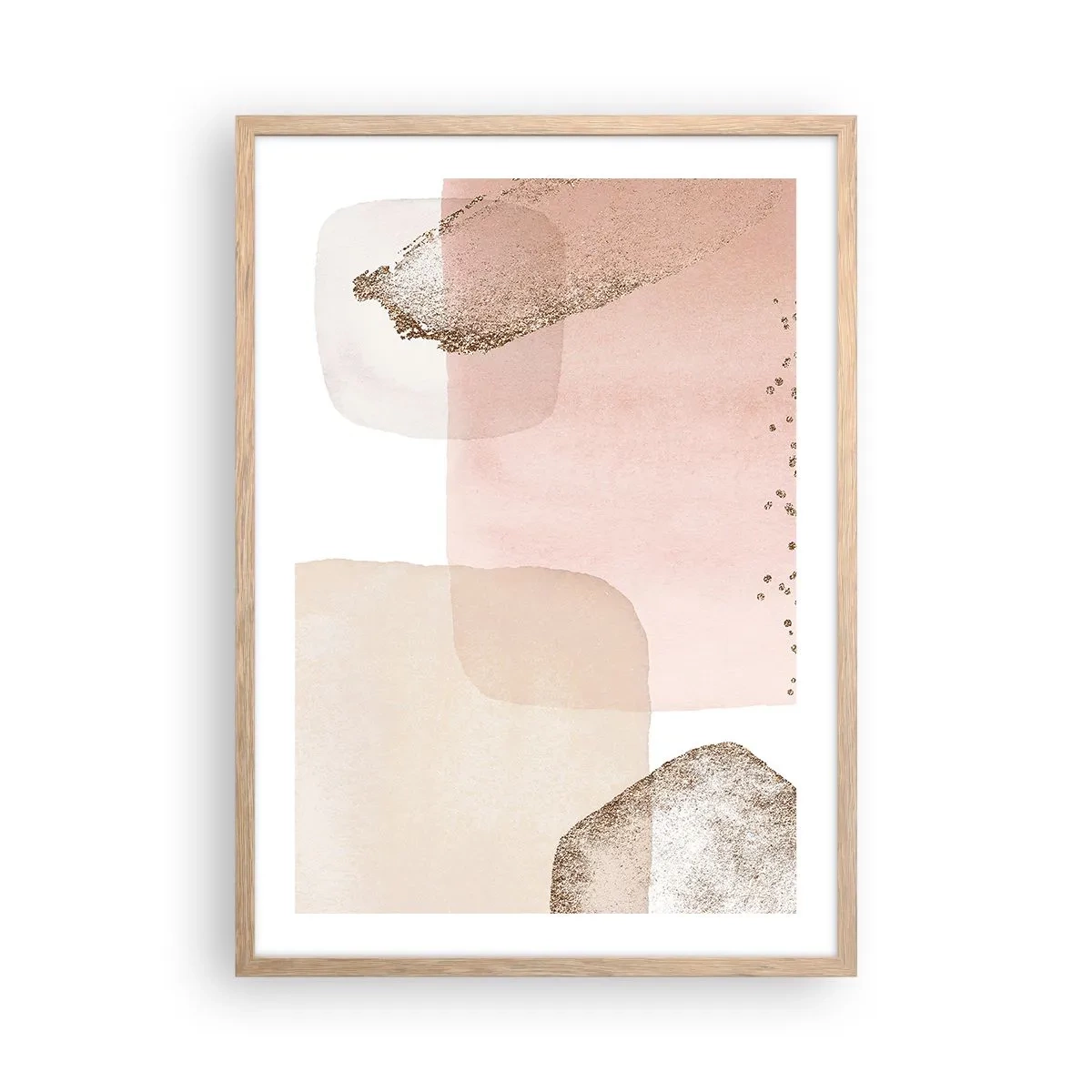 Poster in einem Rahmen aus heller Eiche - Ein Blick durch die Farbe - 50x70 cm