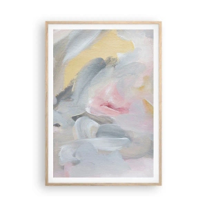 Poster in einem Rahmen aus heller Eiche - In einer Pastellwelt - 70x100 cm