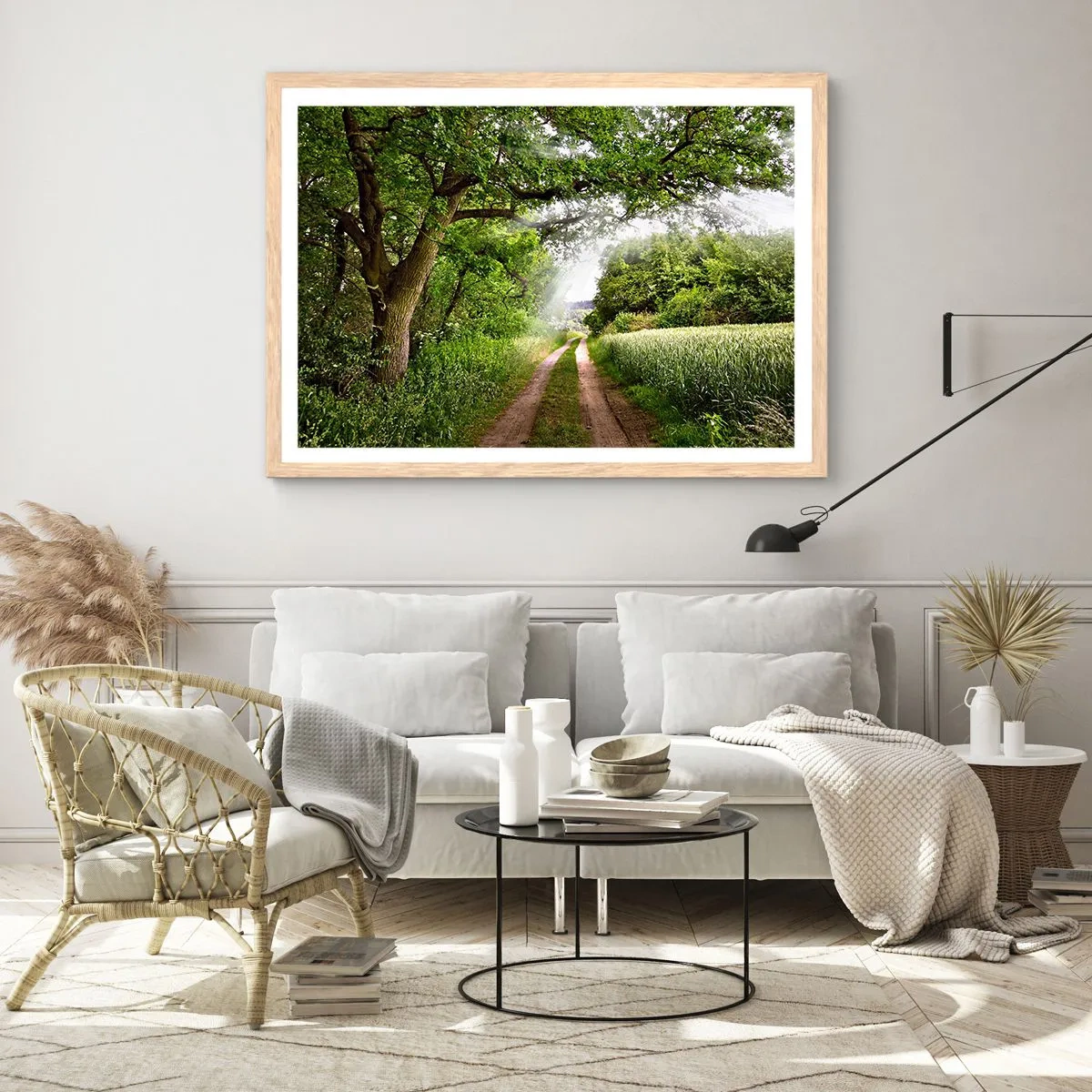 Poster in einem Rahmen aus heller Eiche - Et in Arcadia ego - 40x30 cm