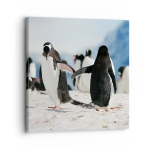 Bild auf Leinwand - Leinwandbild - Tanzen im Schnee - 30x30 cm