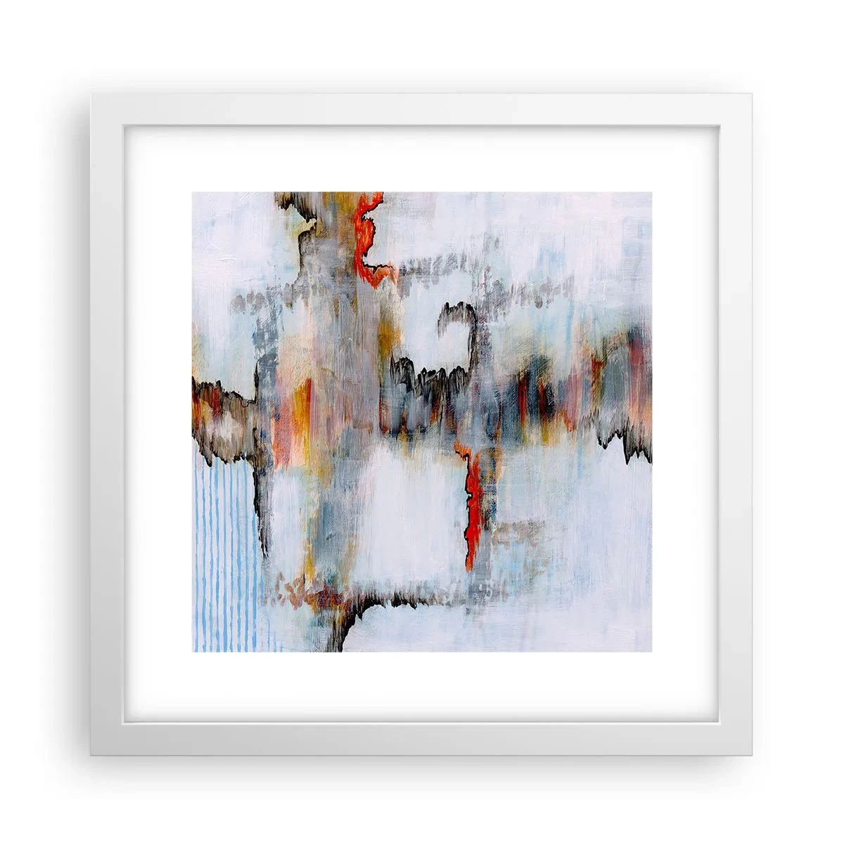 Poster in einem weißen Rahmen - Ein Stock auf dem Wasser - 30x30 cm