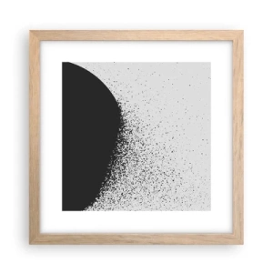 Poster in einem Rahmen aus heller Eiche - Bewegung von Molekülen - 30x30 cm