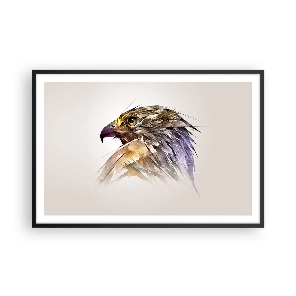Poster in einem schwarzem Rahmen - Porträt eines Kriegers - 91x61 cm