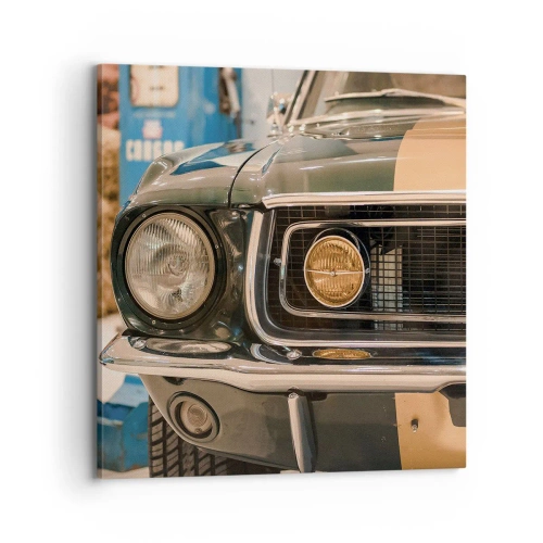 Bild auf Leinwand - Leinwandbild - Treffen mit einer Legende - 70x70 cm