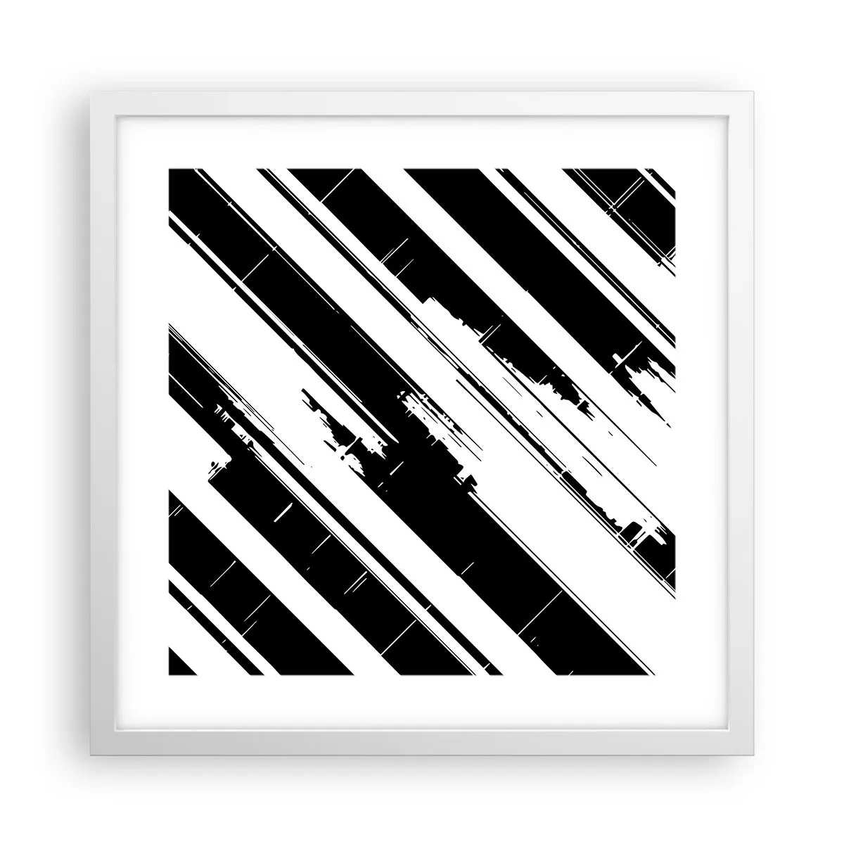 Poster in einem weißen Rahmen - Eine intensive und dynamische Komposition - 40x40 cm