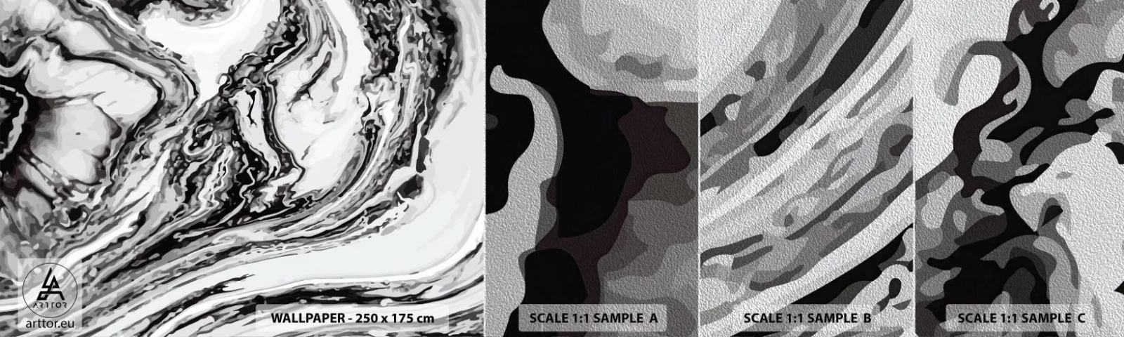 Fototapeten Muster Premium Sand - Am Anfang war Chaos - Abstraktion, Stück, Modernes Muster - 100x30 cm