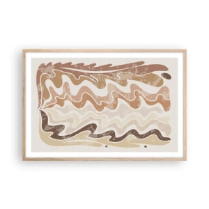 Poster in einem Rahmen aus heller Eiche - Gute Energie – gute Gefühle - 91x61 cm