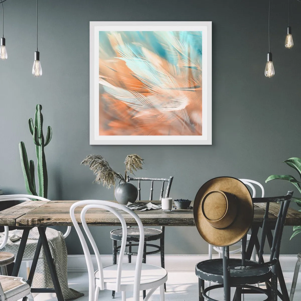 Poster in einem weißen Rahmen - Im Land der Sanftmut - 30x30 cm