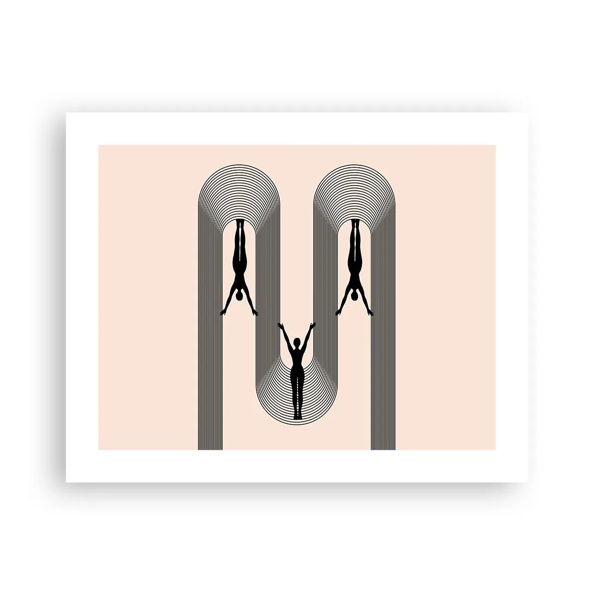 Poster - Verkehrt herum - 50x40 cm