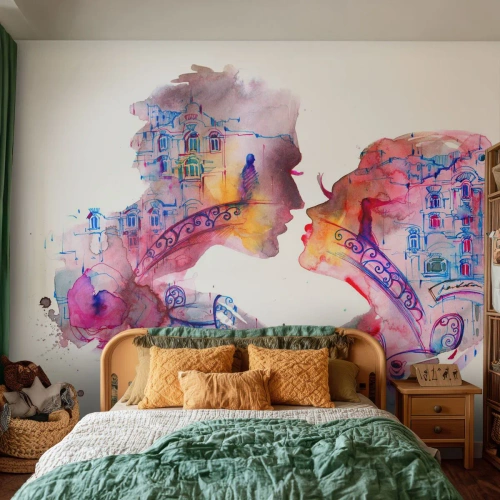 Maßgeschneiderte Fototapete Premium Sand - Die geheime Seufzerbrücke - Abstraktion, Verliebtes Pärchen, Die Architektur