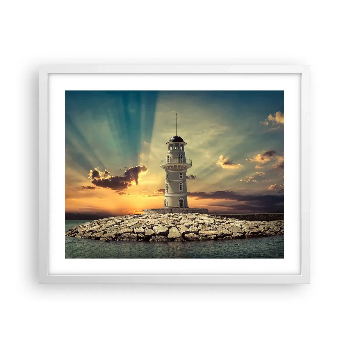 Poster in einem weißen Rahmen - Licht - Gut - Schönheit - 50x40 cm