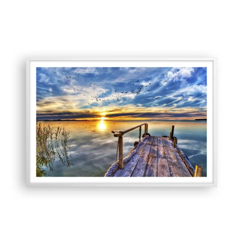 Poster in einem weißen Rahmen - Der Wind geht zur Ruhe - 91x61 cm