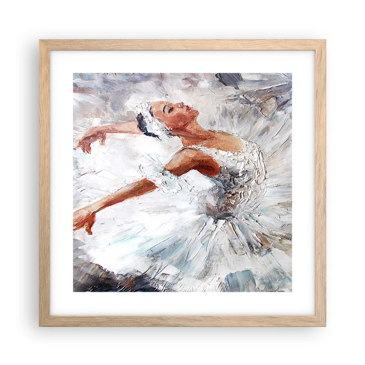 Poster in einem Rahmen aus heller Eiche - Zart und leicht wie Tüll - 40x40 cm