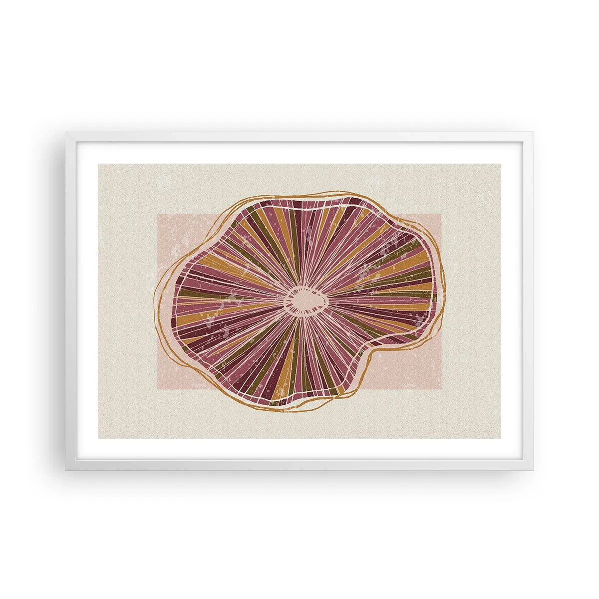 Poster in einem weißen Rahmen - Strahlende Abstraktion - 70x50 cm