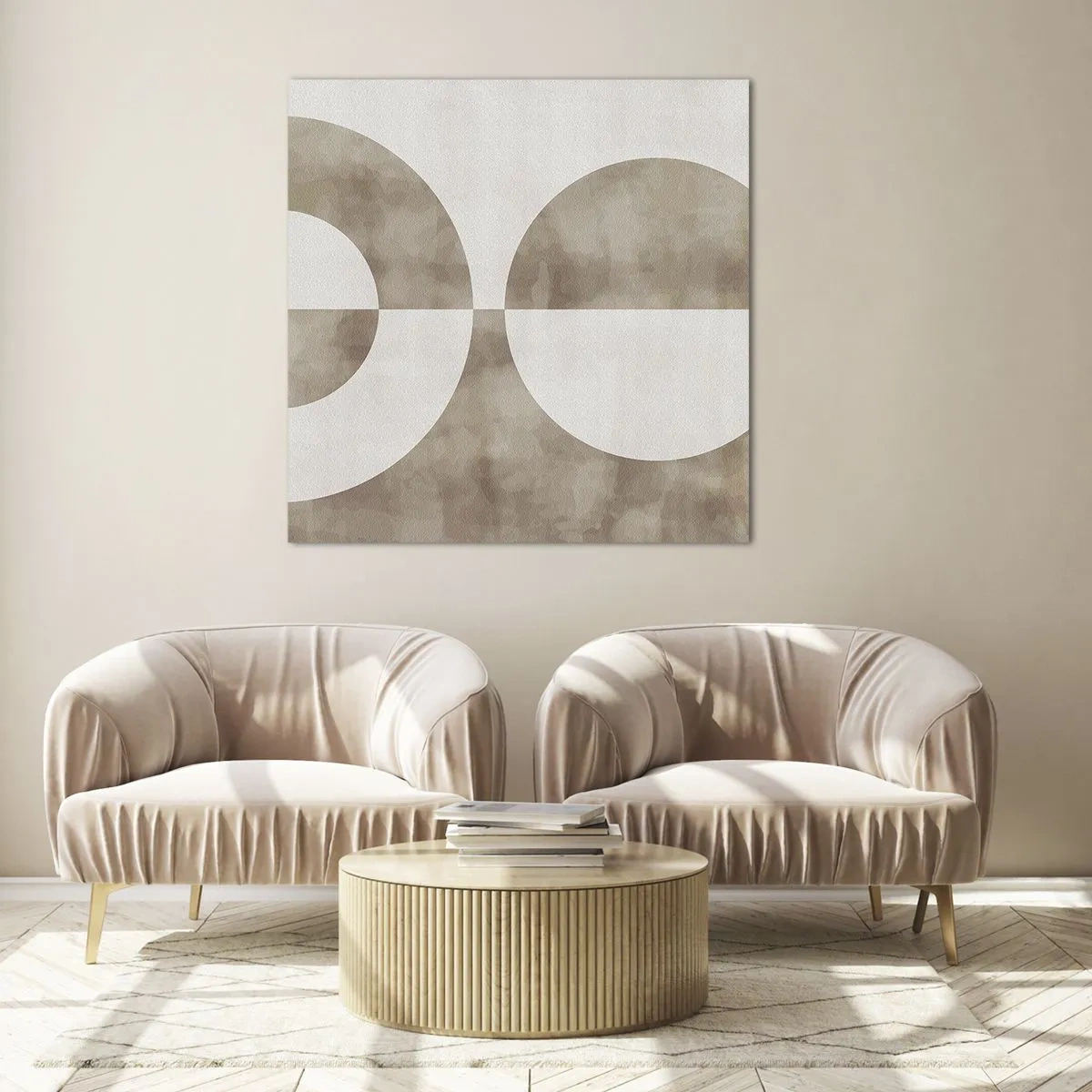 Glasbild - Bild auf glas - Ähnlichkeiten und Unterschiede - 50x50 cm