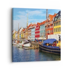 Bild auf Leinwand - Leinwandbild - Fröhlicher Kai - 30x30 cm