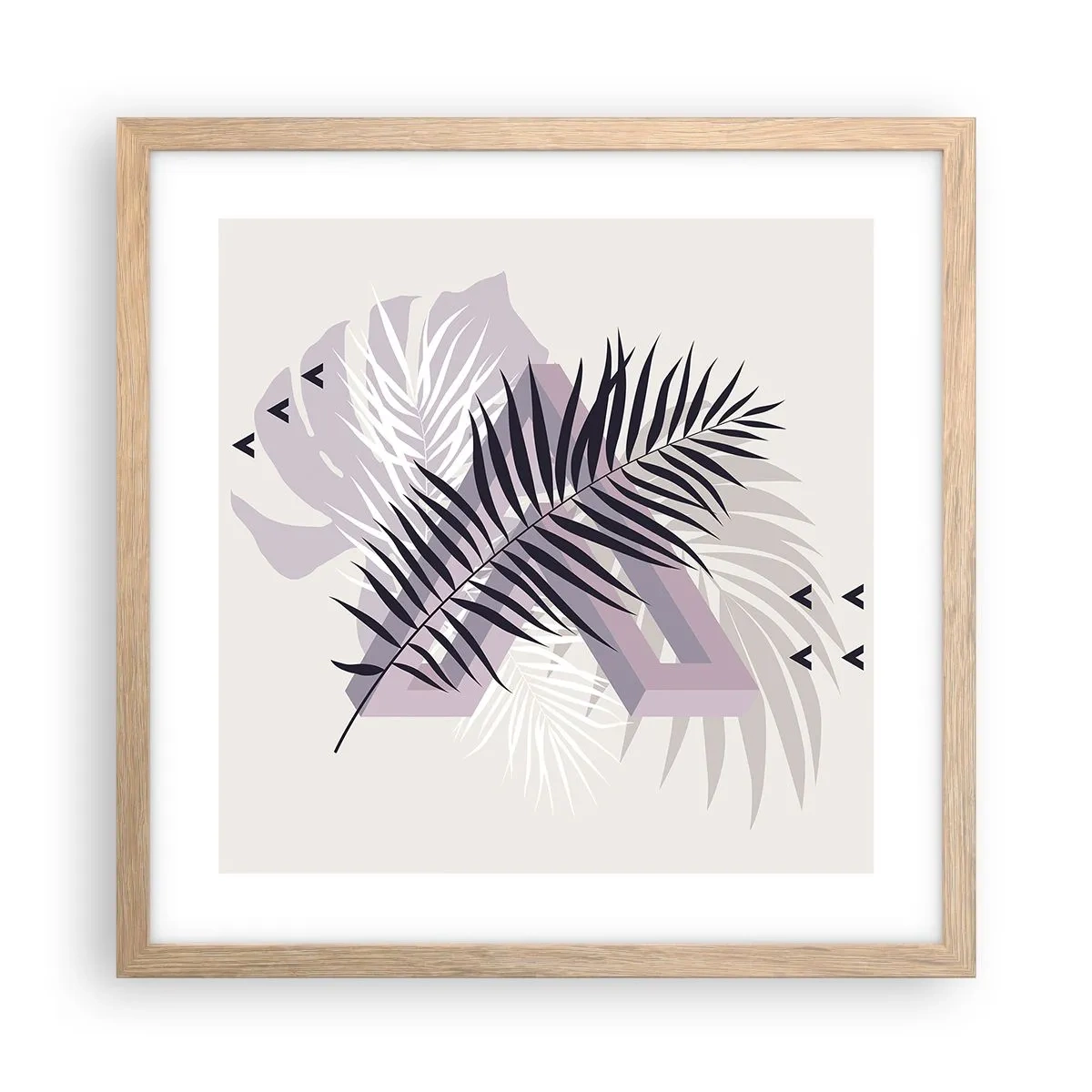 Poster in einem Rahmen aus heller Eiche - Der Schatten des Schattens - 40x40 cm