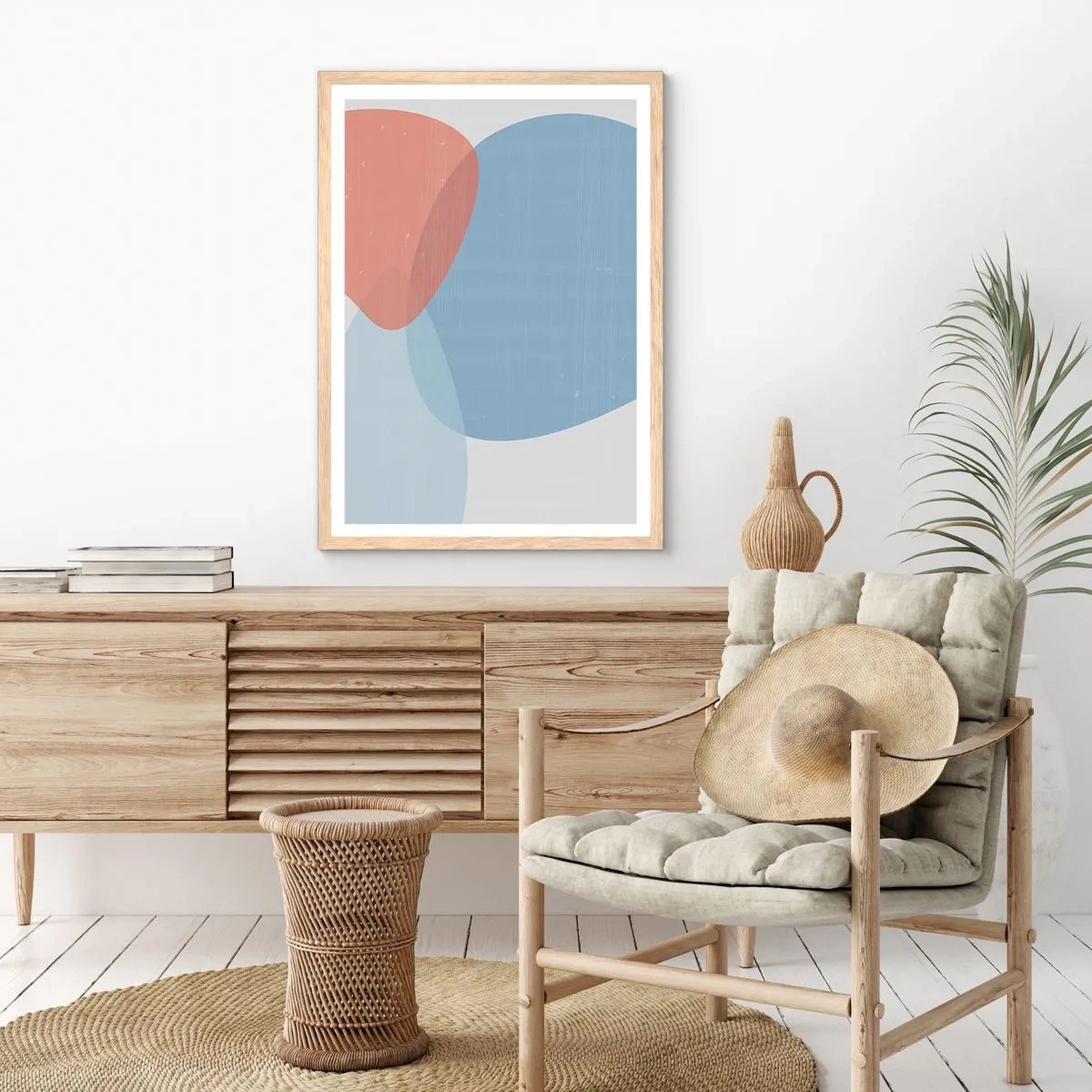 Poster in einem Rahmen aus heller Eiche - Pastellbeziehungen - 30x40 cm
