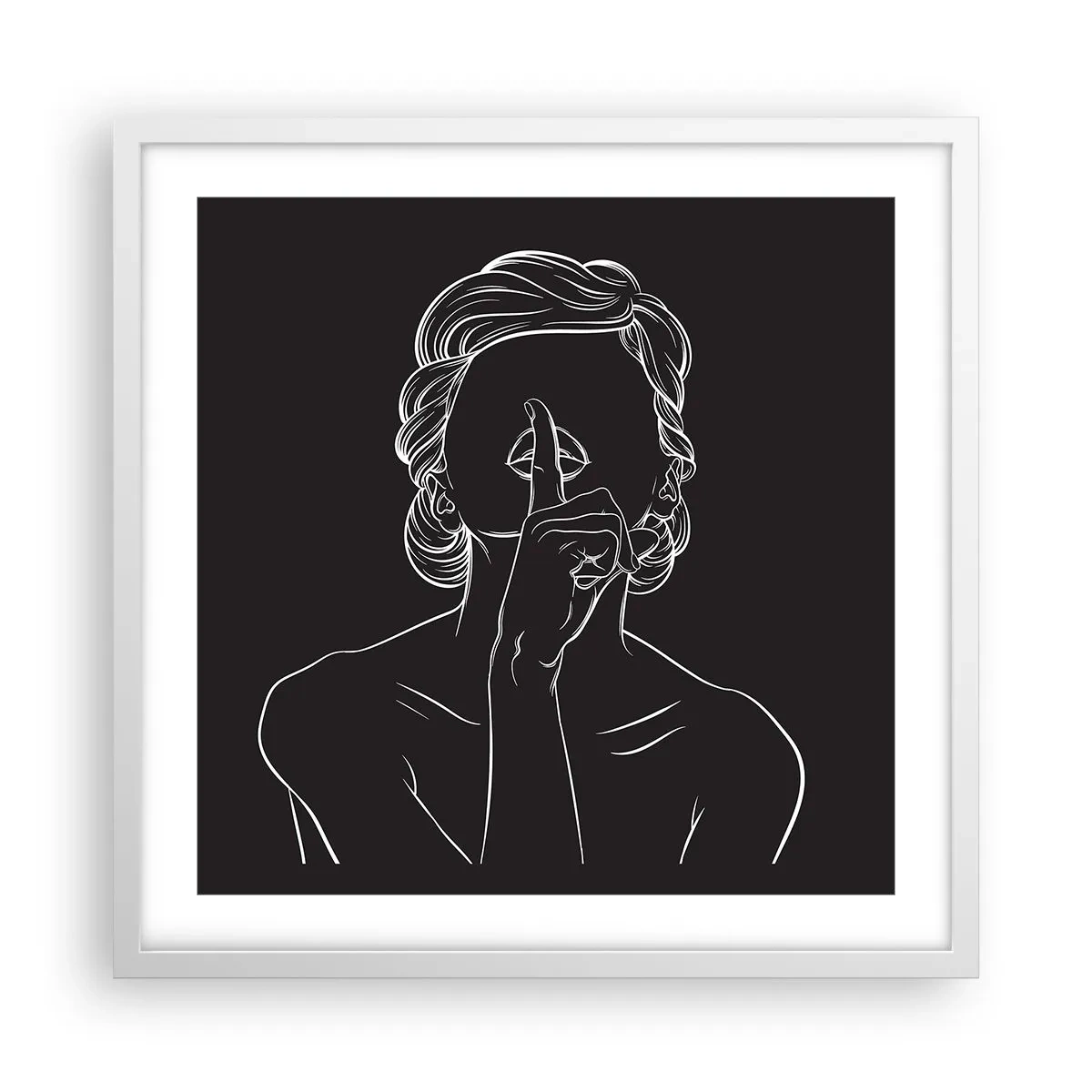 Poster in einem weißen Rahmen - Schönheit erblüht in der Stille - 50x50 cm