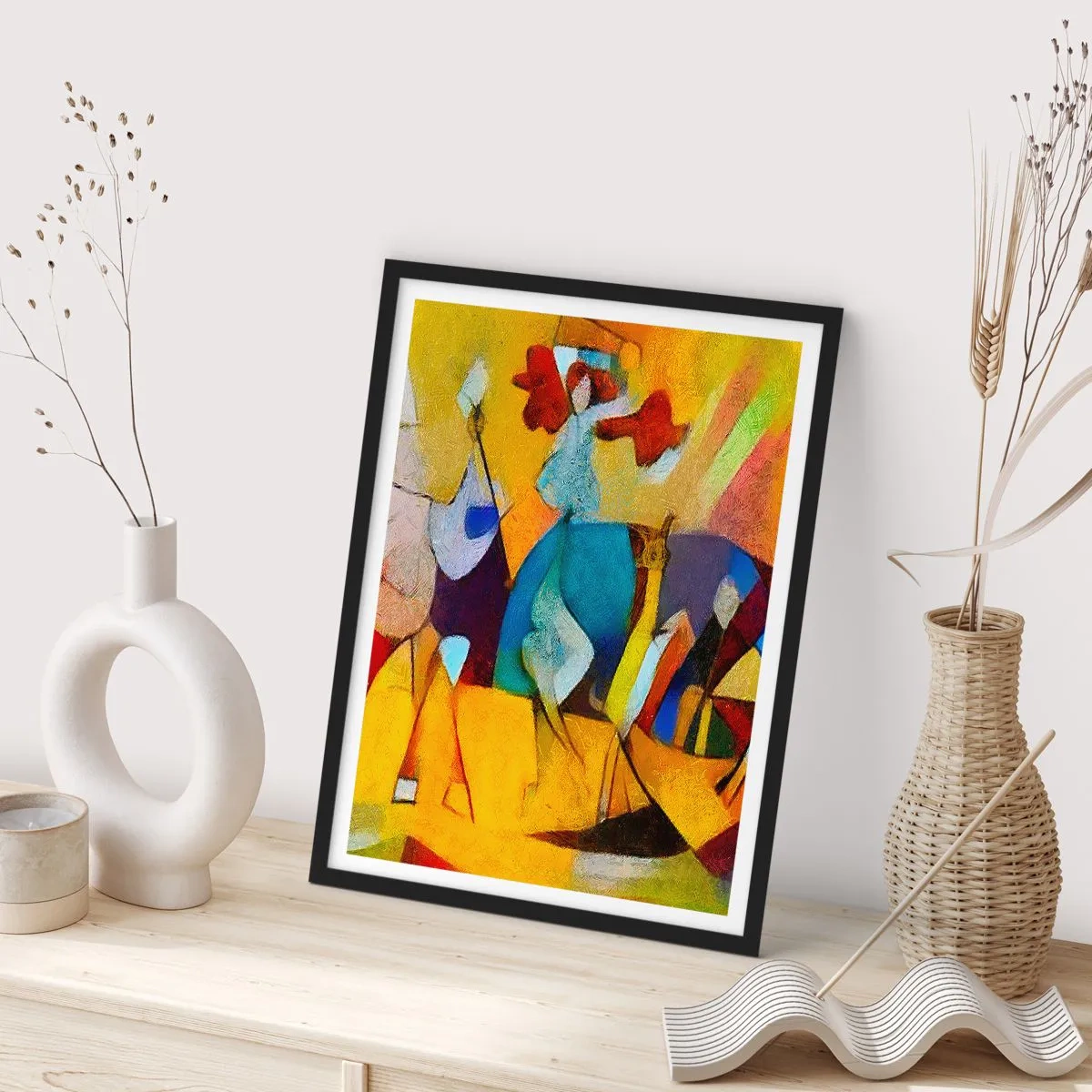 Poster in einem schwarzem Rahmen - Sonne - Leben - Freude - 70x100 cm