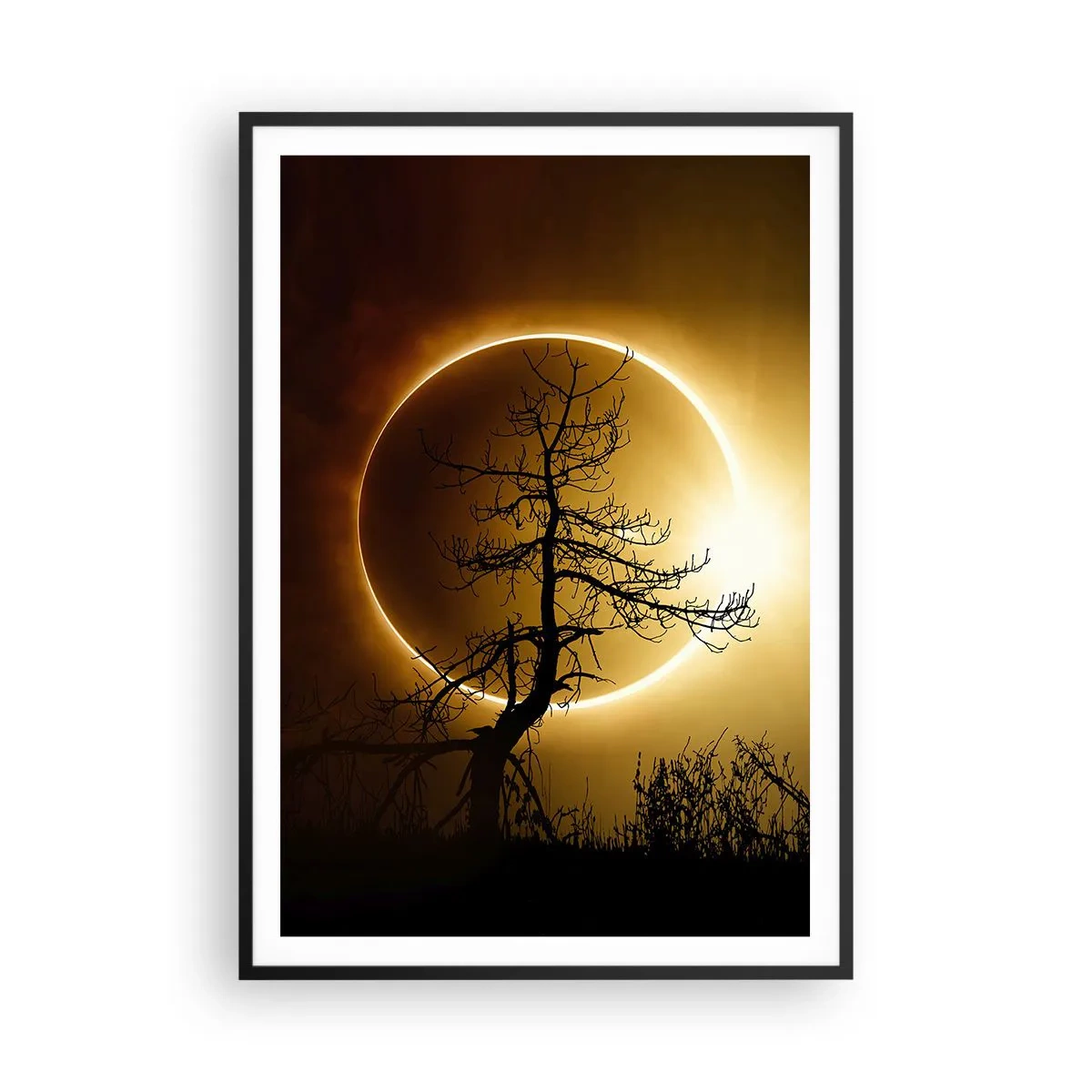 Poster in einem schwarzem Rahmen - Totale Finsternis - 70x100 cm